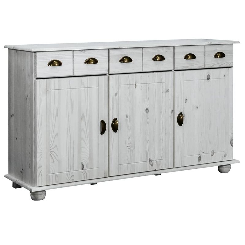 Foto van Vidaxl dressoir 134x39x79,5 cm massief grenenhout