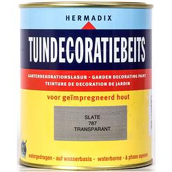 Foto van Hermadix - tuindecoratiebeits 787 slate 750 ml