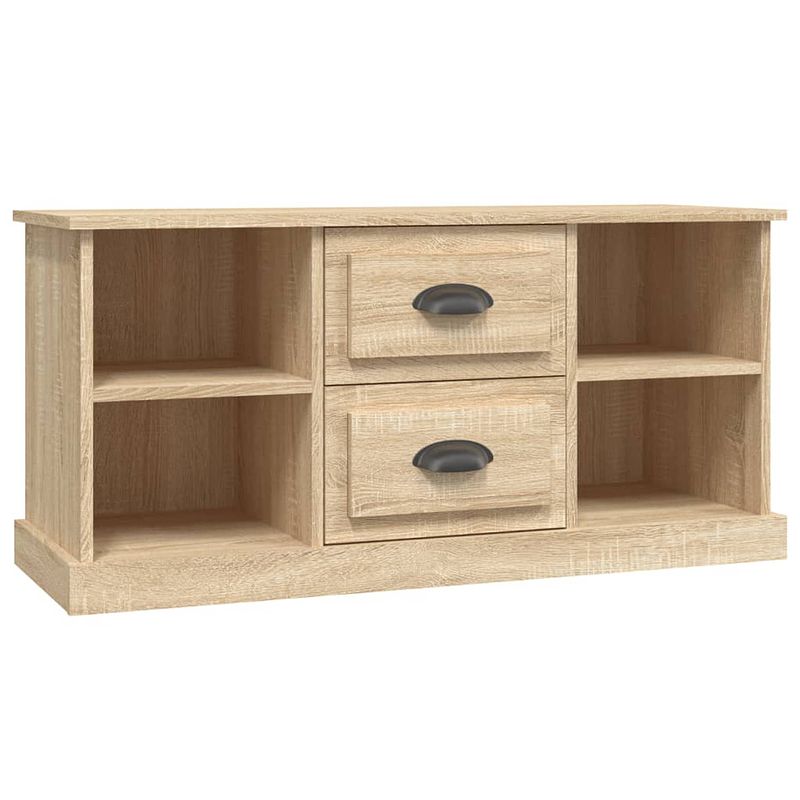 Foto van The living store tv-meubel - tv-meubels - 99.5 x 35.5 x 48 cm - sonoma eiken