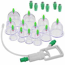 Foto van Vacuum cupping massage therapy set - chinese massage anti cellulitis therapie - cellulite cuppingset - 12-delig