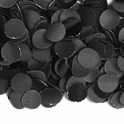 Foto van 3x zakjes van 100 gram party confetti kleur zwart - confetti