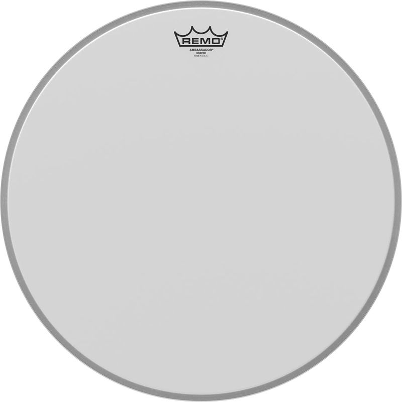 Foto van Remo br-1118-00 ambassador coated 18 inch bassdrumvel wit