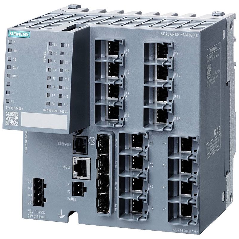 Foto van Siemens 6gk5416-4gs00-2am2 netwerk switch 10 / 100 / 1000 mbit/s