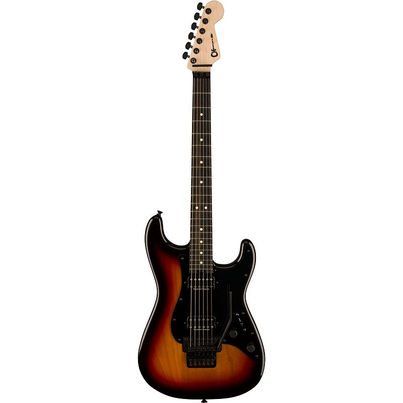 Foto van Charvel pro-mod so-cal style 1 hh fr e ebony three-tone sunburst elektrische gitaar