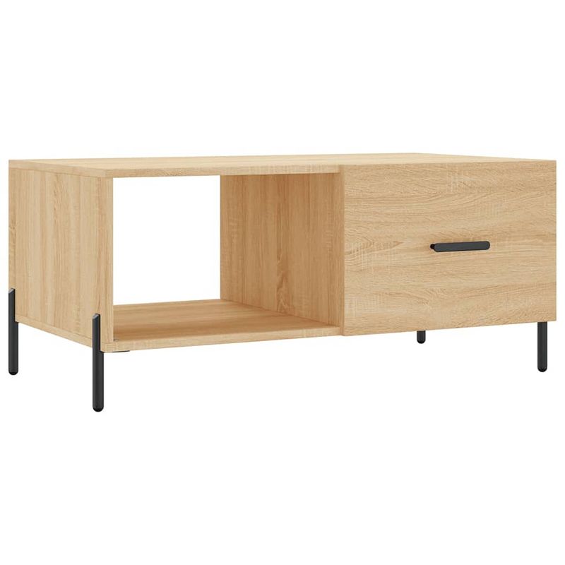 Foto van Infiori salontafel 90x50x40 cm bewerkt hout sonoma eikenkleurig