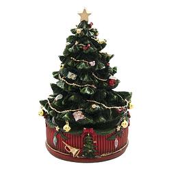 Foto van Clayre & eef multi muziekdoos kerstboom ø 12*18 cm 6pr4738