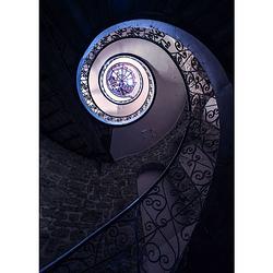 Foto van Komar wendeltreppe vlies fotobehang 200x280cm 4-banen