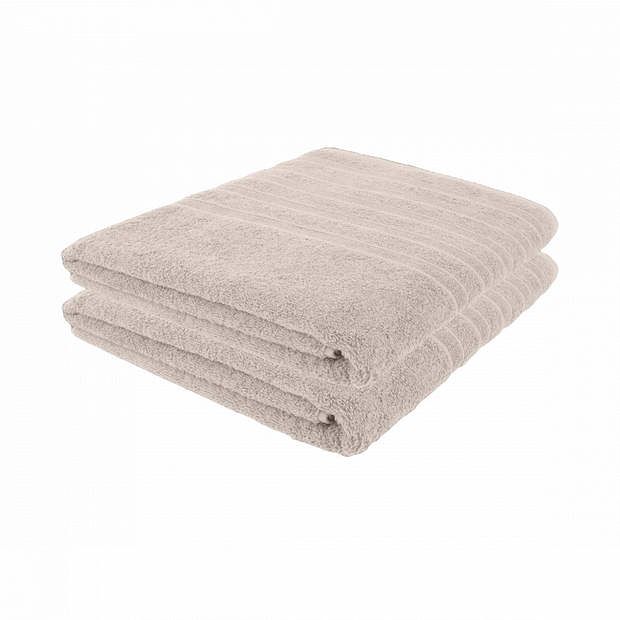 Foto van Pure4u luxe hotel handdoek - taupe -2 stuks - 100x150cm - 550 g/m2