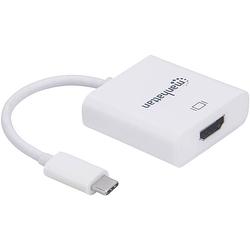 Foto van Manhattan 152921 usb adapter [1x usb-c stekker - 1x hdmi-bus] wit 8.00 cm