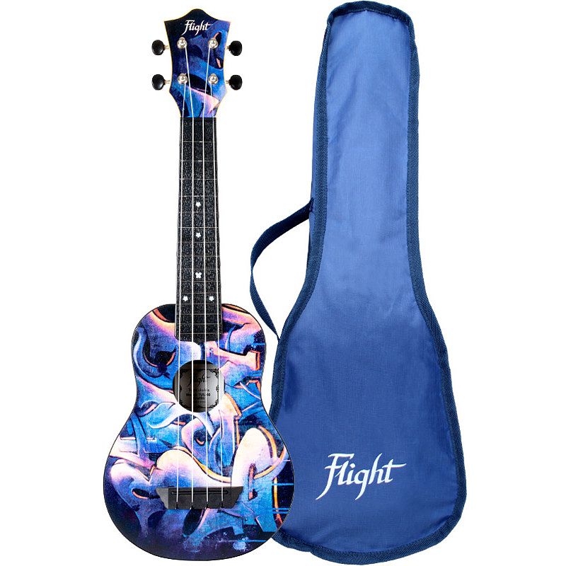 Foto van Flight travel series tus40 graffiti sopraan ukelele met gigbag