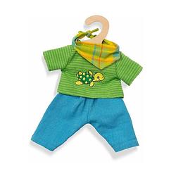 Foto van Heless poppenkleding outfit max 3-delig blauw/groen 28-35 cm