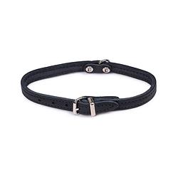 Foto van Dierenbenodigdheden vadigran halsband hond geolied leder zwart 32cmx12mm xs