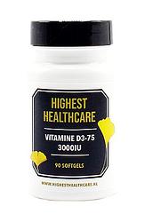 Foto van Highest healthcare vitamine d3-75 3000iu softgels