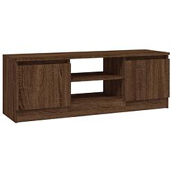 Foto van The living store tv-kast bruineiken - 102 x 30 x 36 cm - deur