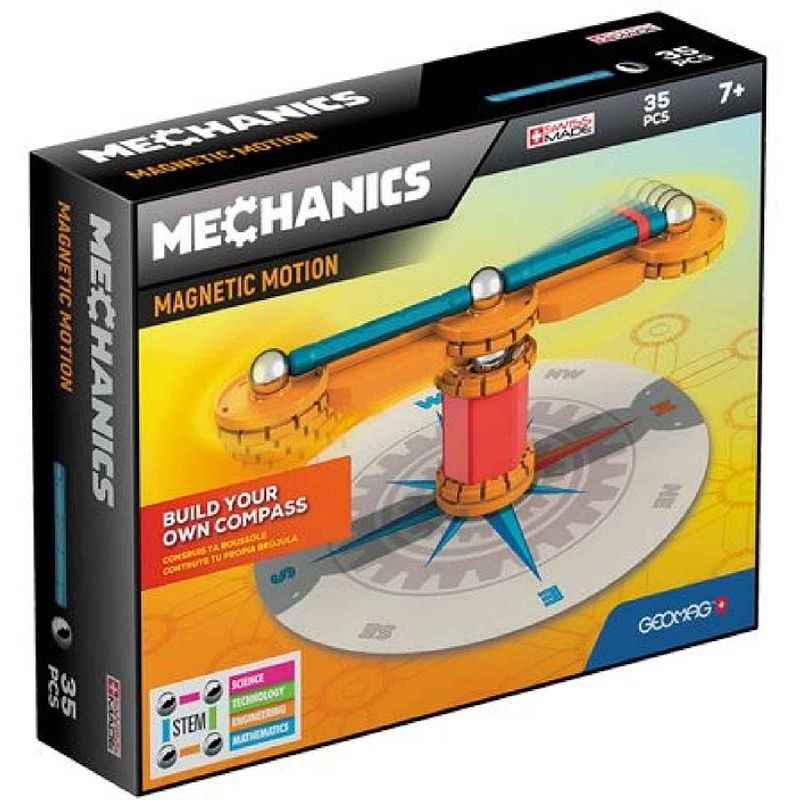 Foto van Geomag mechanics magnetic motion compas 35-delig oranje