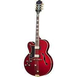 Foto van Epiphone original collection broadway lh wine red linkshandige semi-akoestische gitaar met premium gigbag