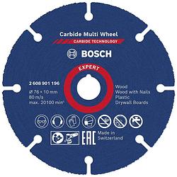 Foto van Bosch accessories expert carbide multi wheel 2608901196 doorslijpschijf recht 1 stuks 76 mm 10 mm 1 stuk(s)