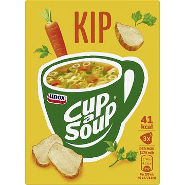 Foto van 2 zakken soep a 570 ml, pakken cupasoup a 3 stuks of single verpakkingen noodles of pasta | unox cupasoup kip 3 x 175ml aanbieding bij jumbo