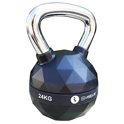 Foto van Sveltus kettlebell diamond 24 kg staal/polyurenthaan zwart