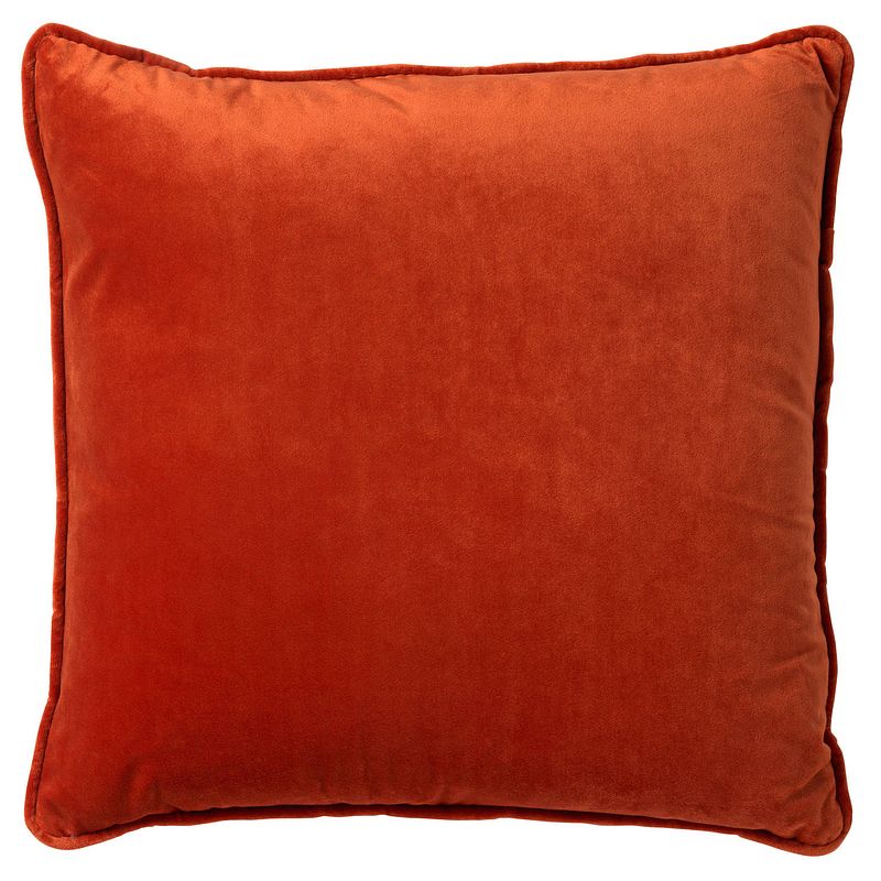 Foto van Dutch decor finn - kussenhoes velvet potters clay 60x60 cm - oranje - oranje