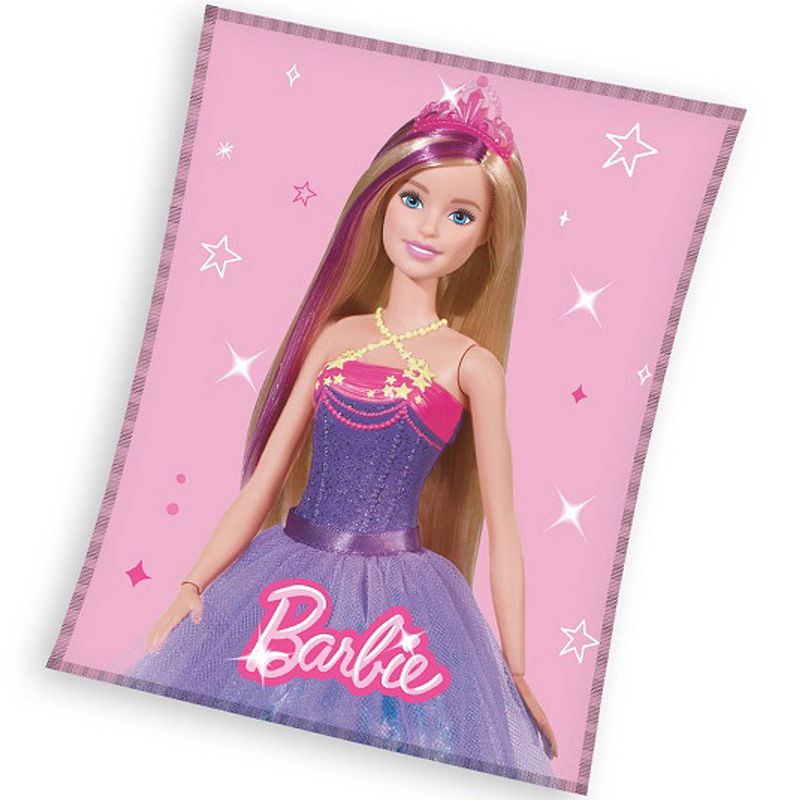 Foto van Barbie fleece deken, princess - 150 x 200 cm - polyester