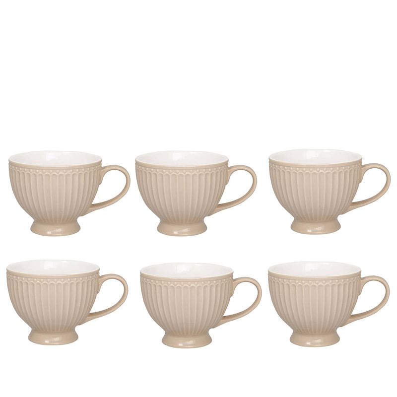 Foto van Greengate theekop alice creamy fudge ø11cm - set van 6 stuks