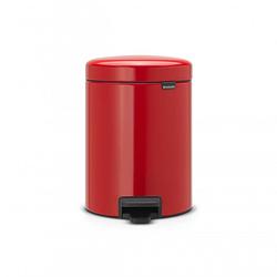 Foto van Brabantia newicon pedaalemmer 5 liter met kunststof binnenemmer - passion red