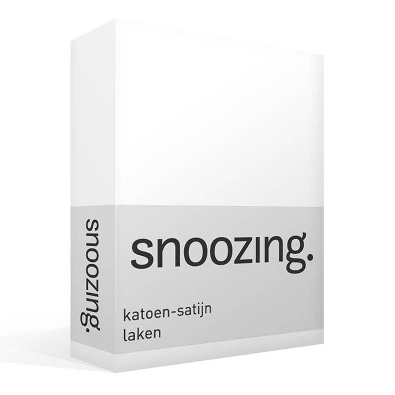 Foto van Snoozing - katoen-satijn - laken - eenpersoons - 150x260 - wit