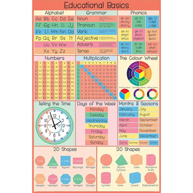 Foto van Pyramid educational basics poster 61x91,5cm