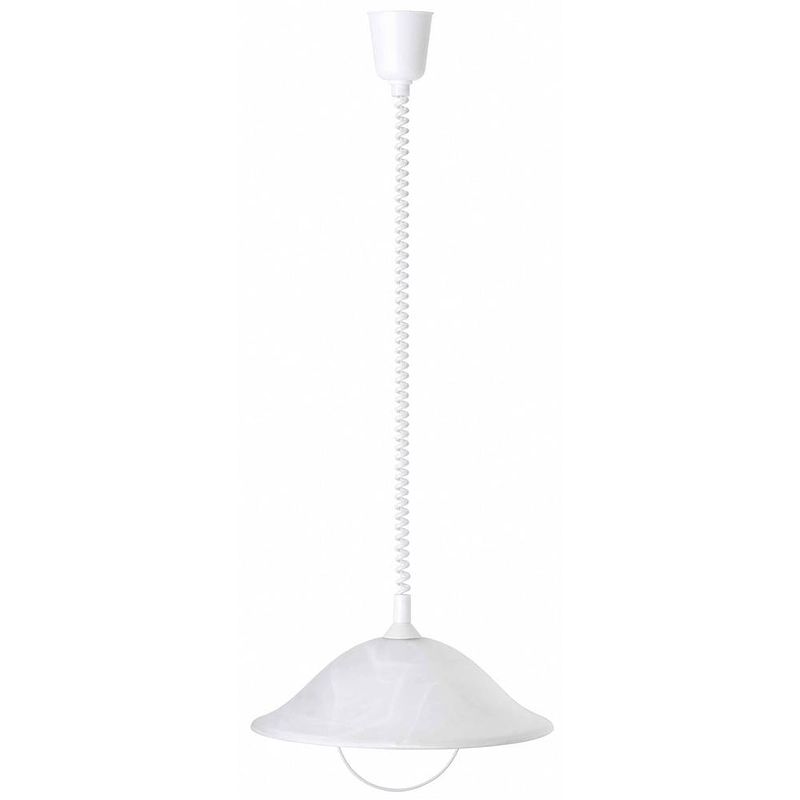 Foto van Brilliant freya 93220/05 hanglamp led e27 60 w wit, albast