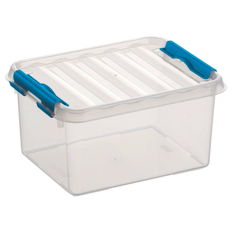 Foto van Q-line opbergbox 2l transparant blauw