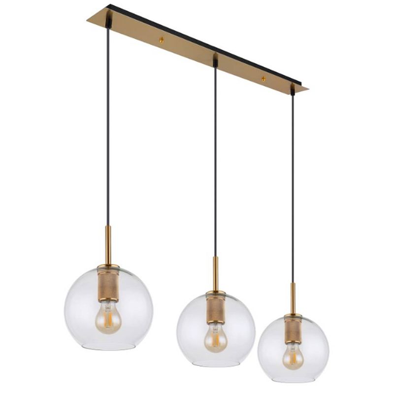 Foto van Moderne hanglamp adara - l:90cm - e27 - metaal - messing