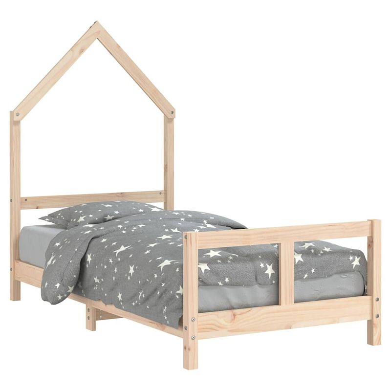 Foto van Vidaxl kinderbedframe 80x160 cm massief grenenhout