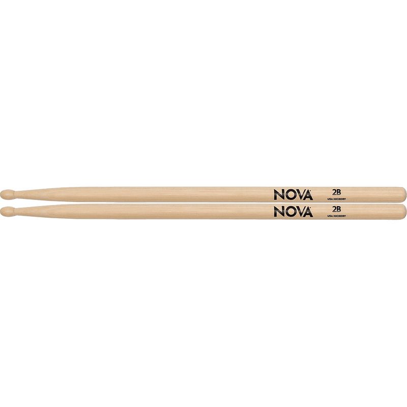 Foto van Nova by vic firth 2b hickory drumstokken met houten tip