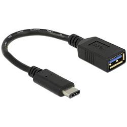 Foto van Delock usb 3.2 gen 1 (usb 3.0) adapter [1x usb-c stekker - 1x usb 3.2 gen 1 bus a (usb 3.0)] 65634