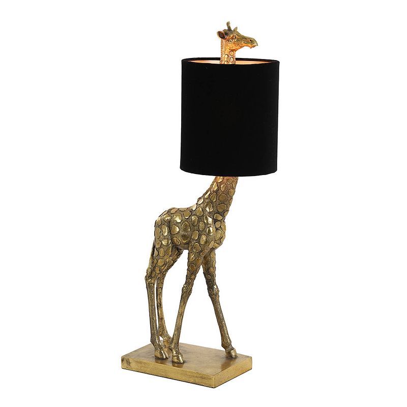 Foto van Light & living giraffe tafellamp goud