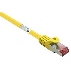 Foto van Renkforce rf-5370036 rj45 netwerkkabel, patchkabel cat 6 s/ftp 15.00 m geel snagless, vergulde steekcontacten, vlambestendig 1 stuk(s)