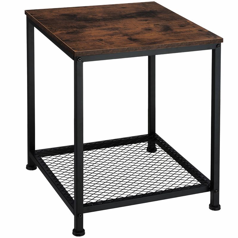 Foto van Tectake - bijzettafel derby industrial dark - 404206 - nachtkastje , sidetable