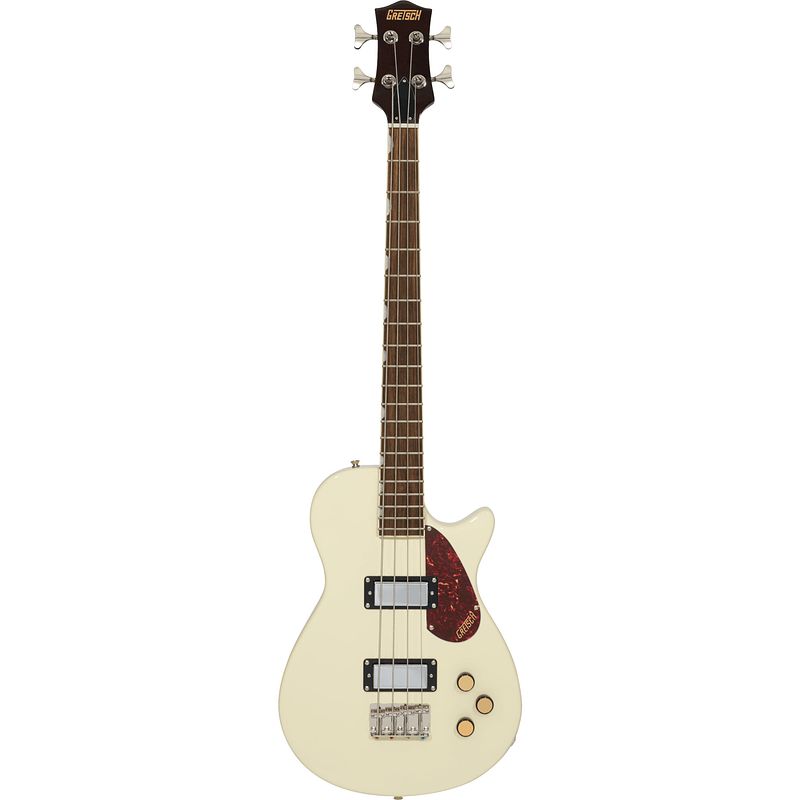 Foto van Gretsch streamliner jet club bass single-cut vintage white elektrische basgitaar