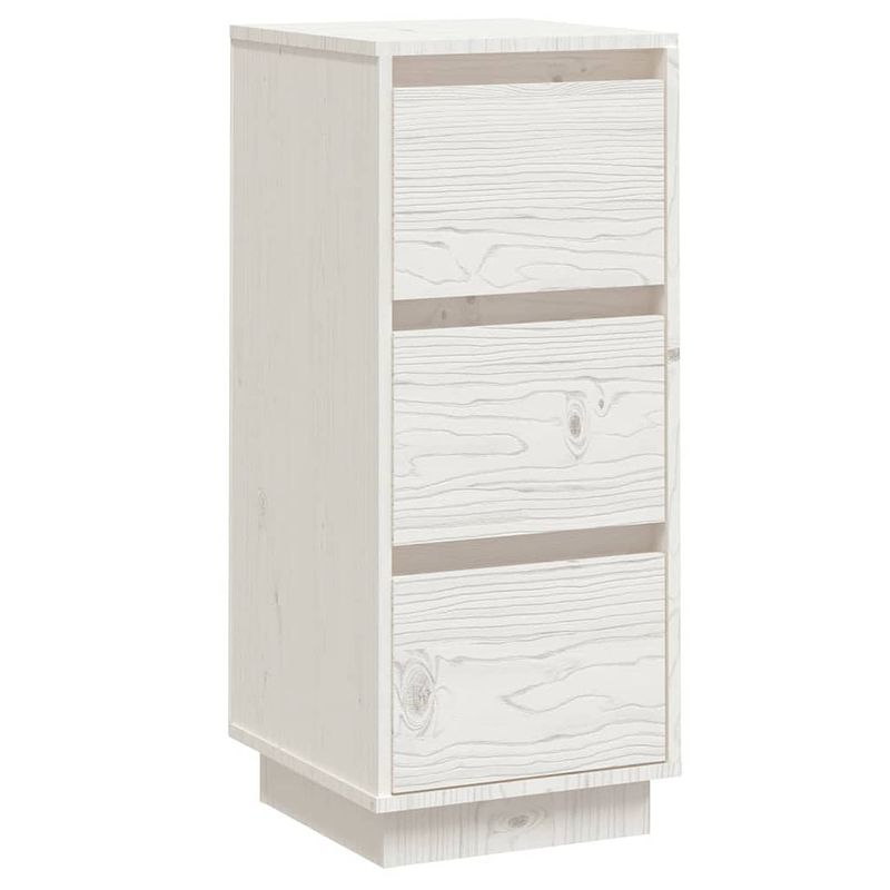 Foto van Vidaxl dressoir 32x34x75 cm massief grenenhout wit