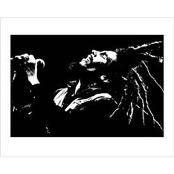 Foto van Pyramid bob marley black and white kunstdruk 40x50cm