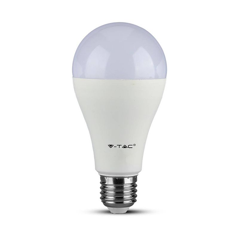 Foto van V-tac vt-215 e27 gls led lampen - samsung - ip20 - wit - 15w - 1250 lumen - 3000k - 5 jaar