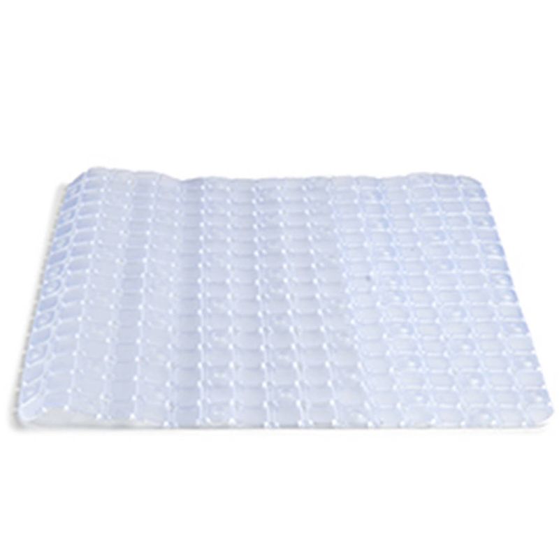 Foto van Anti-slip badkamer douche/bad mat transparant pvc 50 x 50 cm - badmatjes