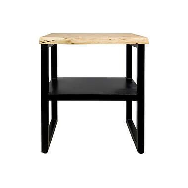 Foto van Hsm collection sidetable soho - bruin/zwart - 60x45x75 cm - leen bakker