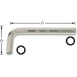 Foto van Hazet hazet 2100-12 inbus haakse schroevendraaier 12 mm
