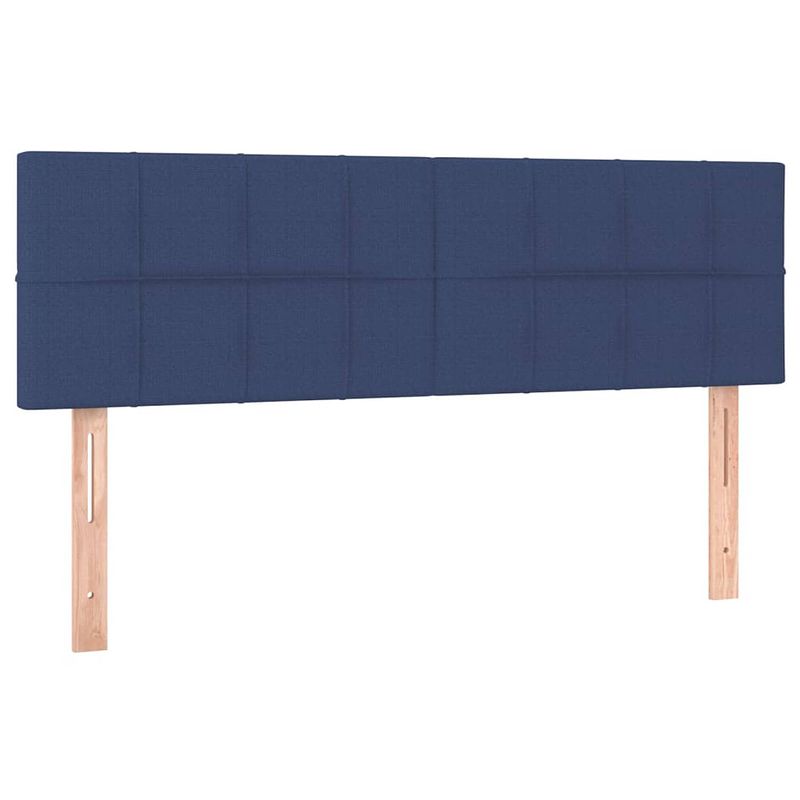 Foto van The living store hoofdbord classic - blauw - 144 x 5 x 78/88 cm - verstelbaar