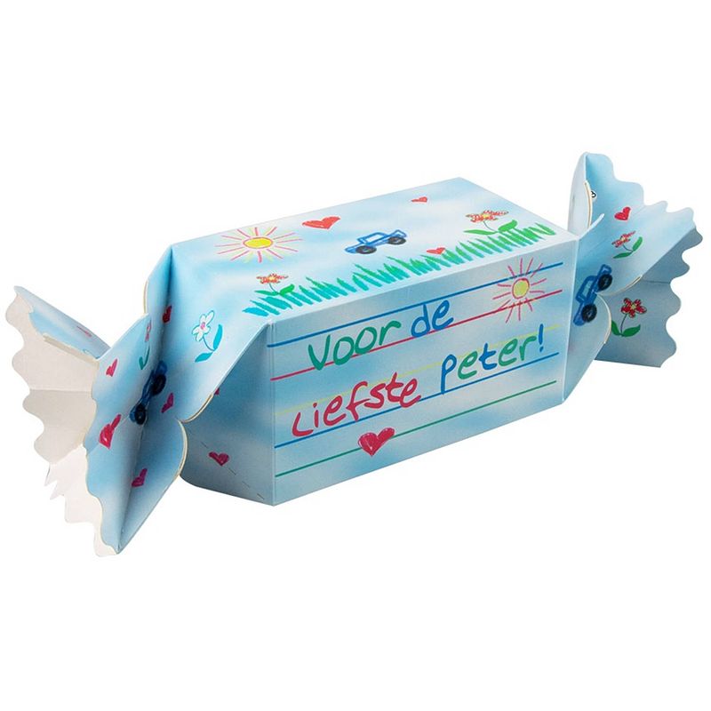 Foto van Paper dreams cadeauverpakking peter junior 20 cm karton blauw