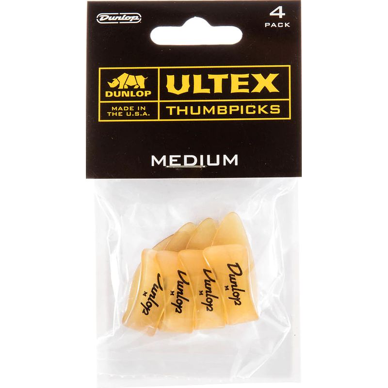 Foto van Dunlop 9073p ultex large right thumbpicks set duimplectrums (4 stuks)