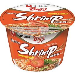 Foto van Nongshim instant noodles shrimp spicy big bowl 115g bij jumbo