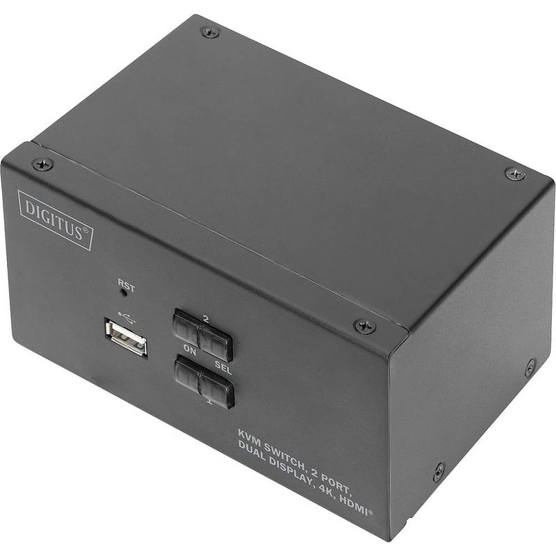 Foto van Digitus ds-12860 2 + 1 poorten kvm-switch hdmi afstandsbediening, toetsenbord 3840 x 2160 pixel